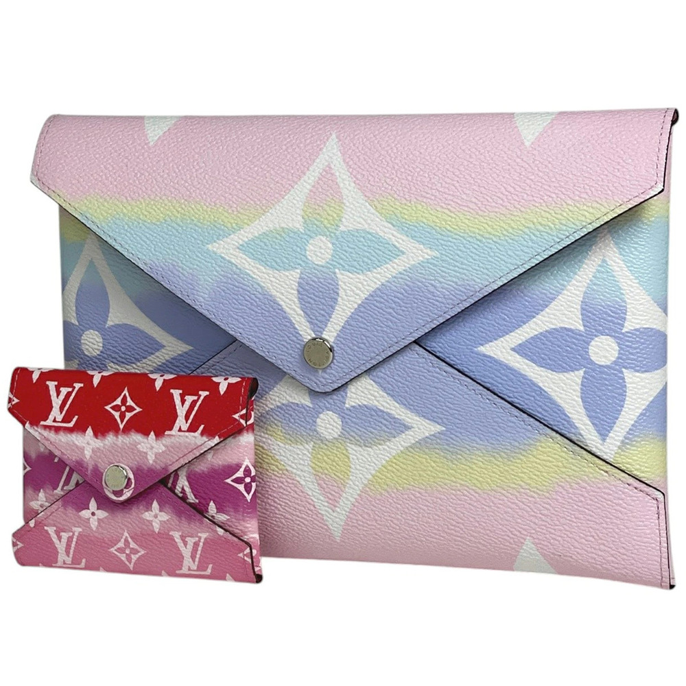Louis Vuitton Pochette Kirigami LV Escale Clutch Bag Monogram Pink Purple